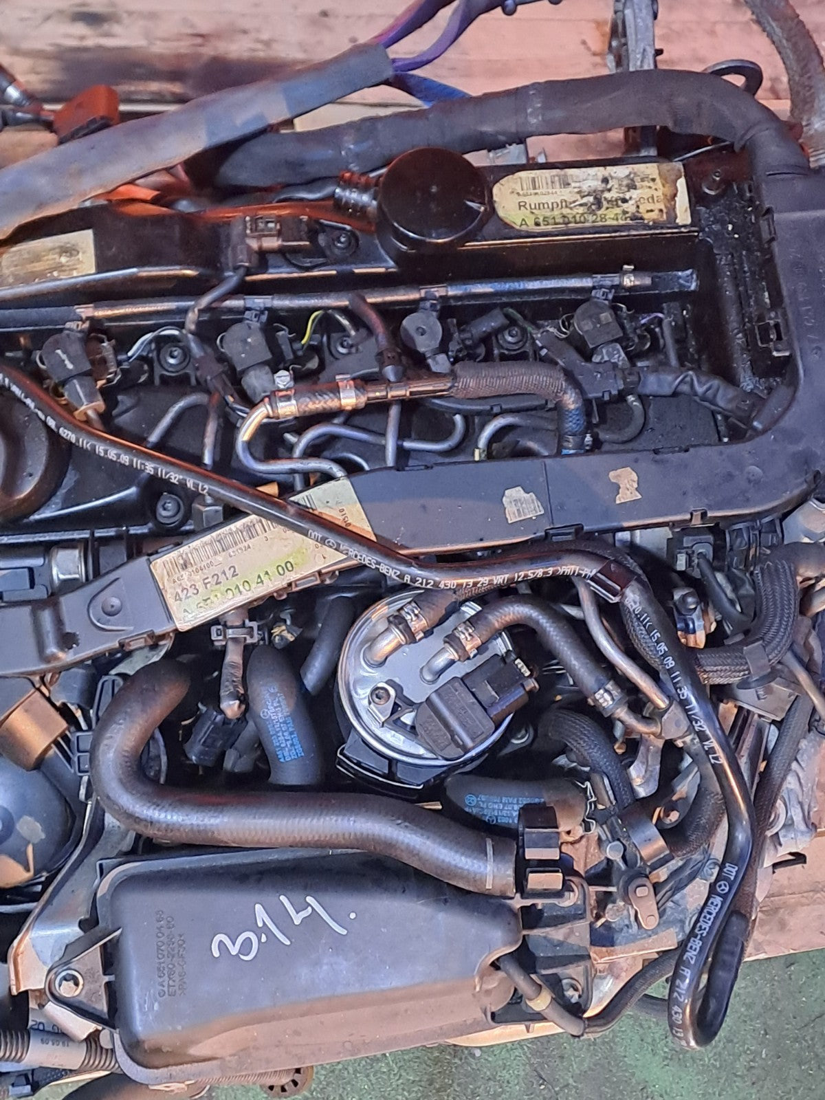 ✅2009 MERCEDES E CLASS W212 2.1 CDI DIESEL COMPLETE ENGINE 651924 +WARRANTY A314 - Image 5