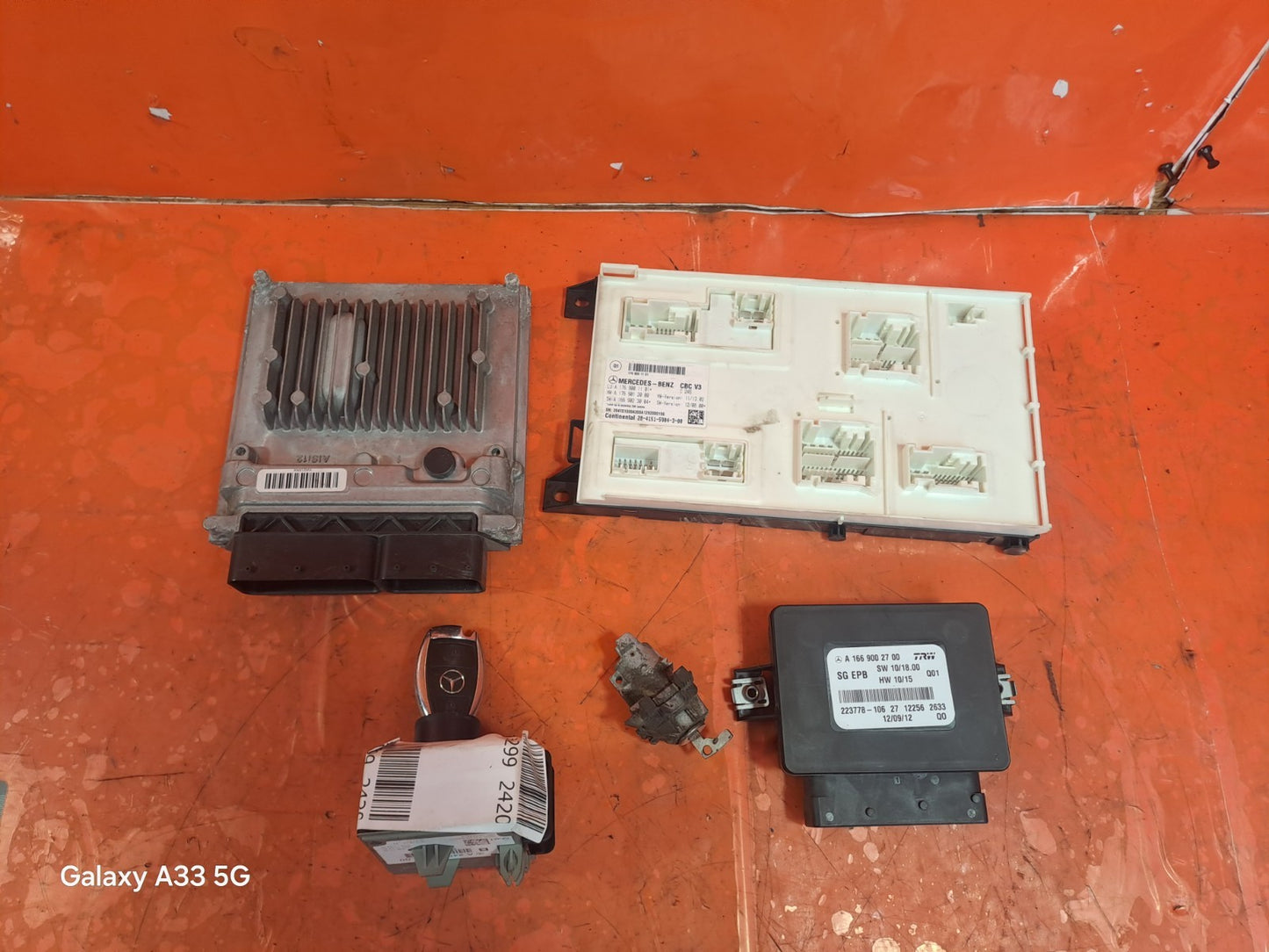 ✅2012 MERCEDES B CLASS W246 1.8 CDI DIESEL ECU KIT LOCK SET MODULE KEY +WARRANTY - Image 1