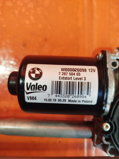 ✅BMW F23 218D 2.0 DIESEL 2019 FRONT WIPER MOTOR & LINKAGE 7267504 Warranty A344 - Image 6
