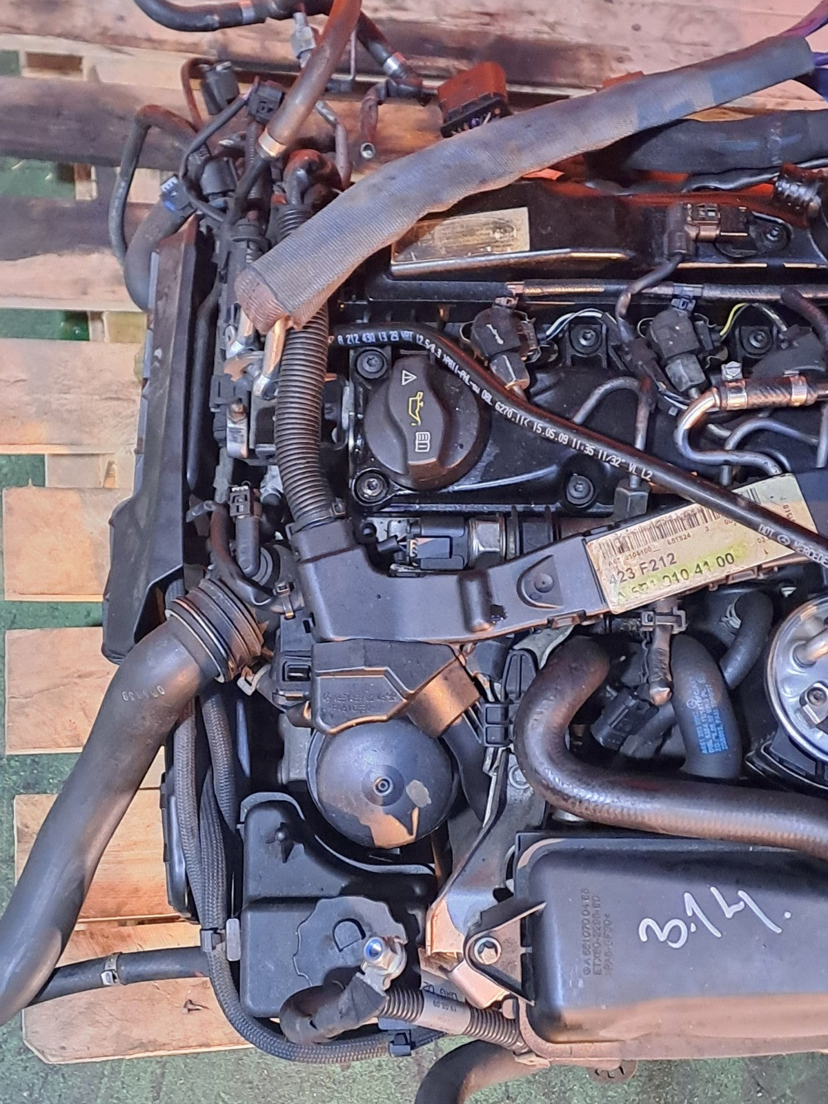 ✅2009 MERCEDES E CLASS W212 2.1 CDI DIESEL COMPLETE ENGINE 651924 +WARRANTY A314 - Image 4