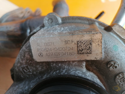 MERCEDES C200 W205 AMG 2.0 PETROL 2015 274.920 TURBOCHARGER A2740904180 A048 - Image 7