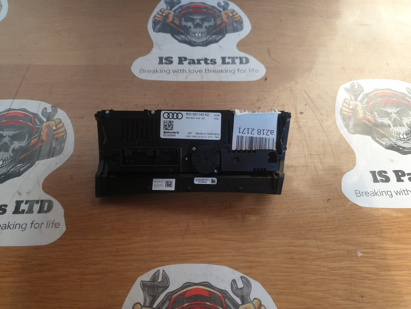 2012 AUDI A5 S LINE 2.0D HEATER CLIMATE CONTROL SWITCH PANEL 8K2820043AD A218