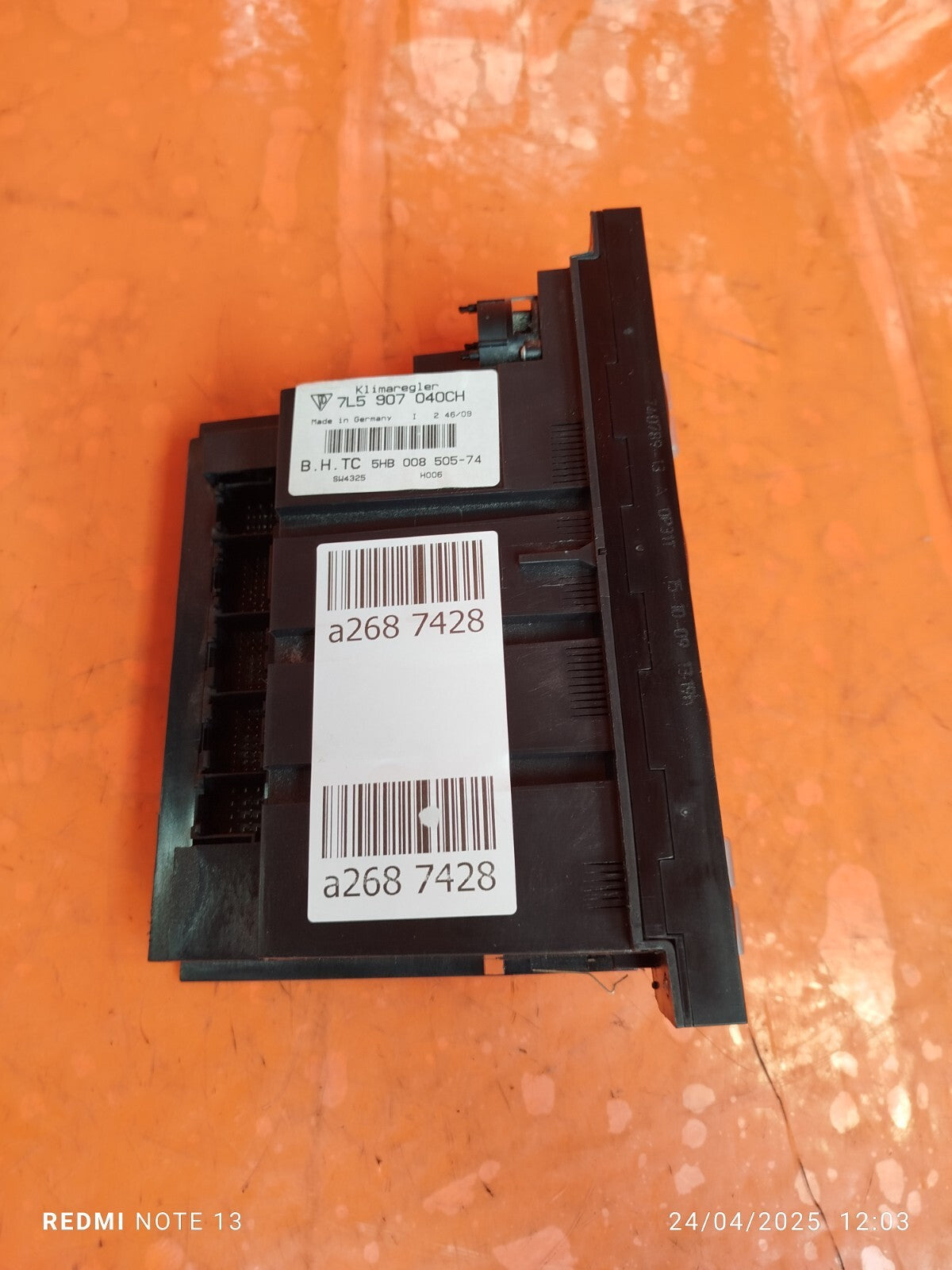 ✅2010 PORSCHE CAYENNE 9PA AC CLIMATE HEATER CONTROL SWITCH PANEL 7L5907040CH