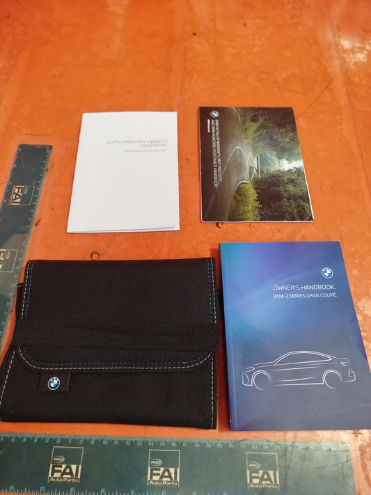 ✅2023 BMW 2 SERIES M SPORT F44 2.0D OWNER MANUAL HANBOOK WALLET 5A389F6 A293