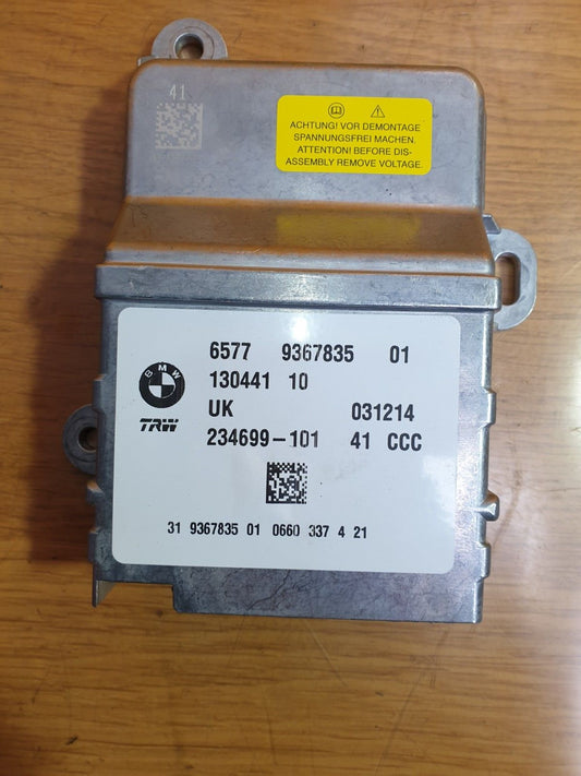 ✅BMW F45 216D 1.5 DIESEL 2015 AIRBAG CONTROL MODULE ECU 9367835 Warranty A143