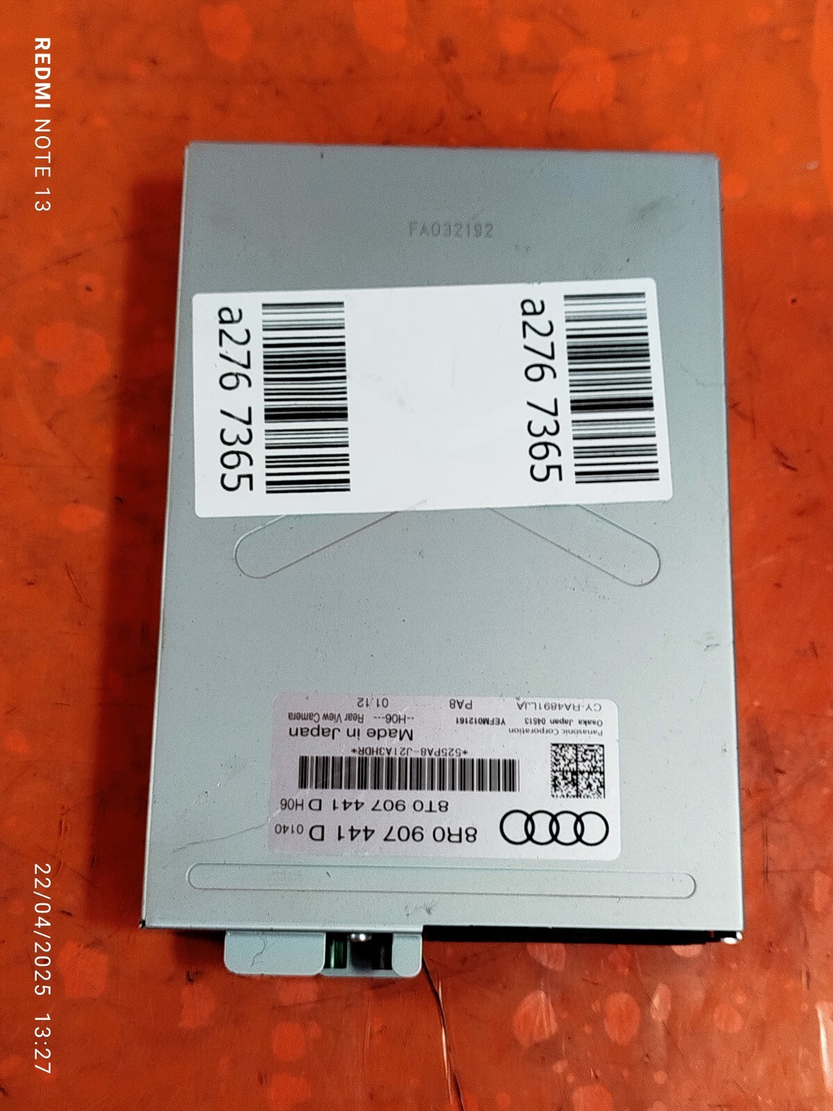 ✅AUDI Q5 S LINE 2.0 PETROL 2012 CAMERA CONTROL MODULE ECU 8R0907441D Warranty