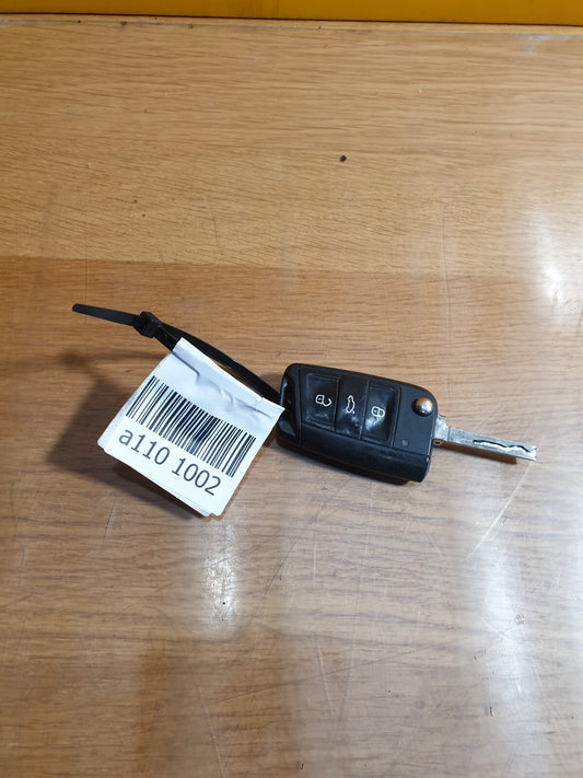 ✅2018 SKODA FABIA MONTE CARLO 1.0P 3 BUTTON REMOTE FLIP KEY FOB + WARRANTY A110