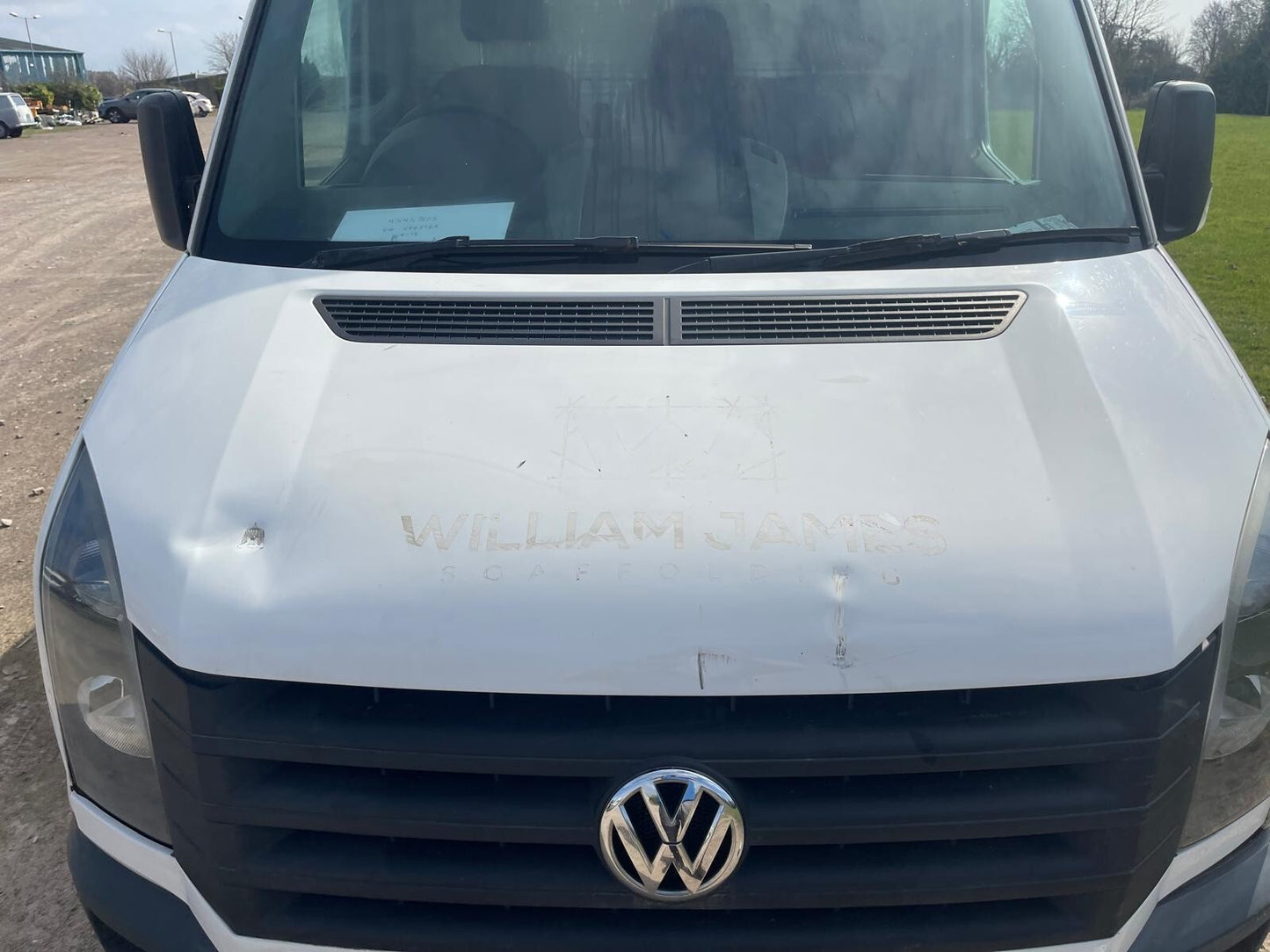 ✅VW CRAFTER CR35 2.0 DIESEL 2015 BONNET WHITE Dent A275