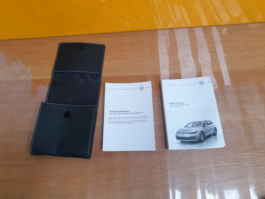 ✅2022 VW GOLF MK8 1.4P OWNERS HANDBOOK MANUAL & WALLET + WARRANTY A089
