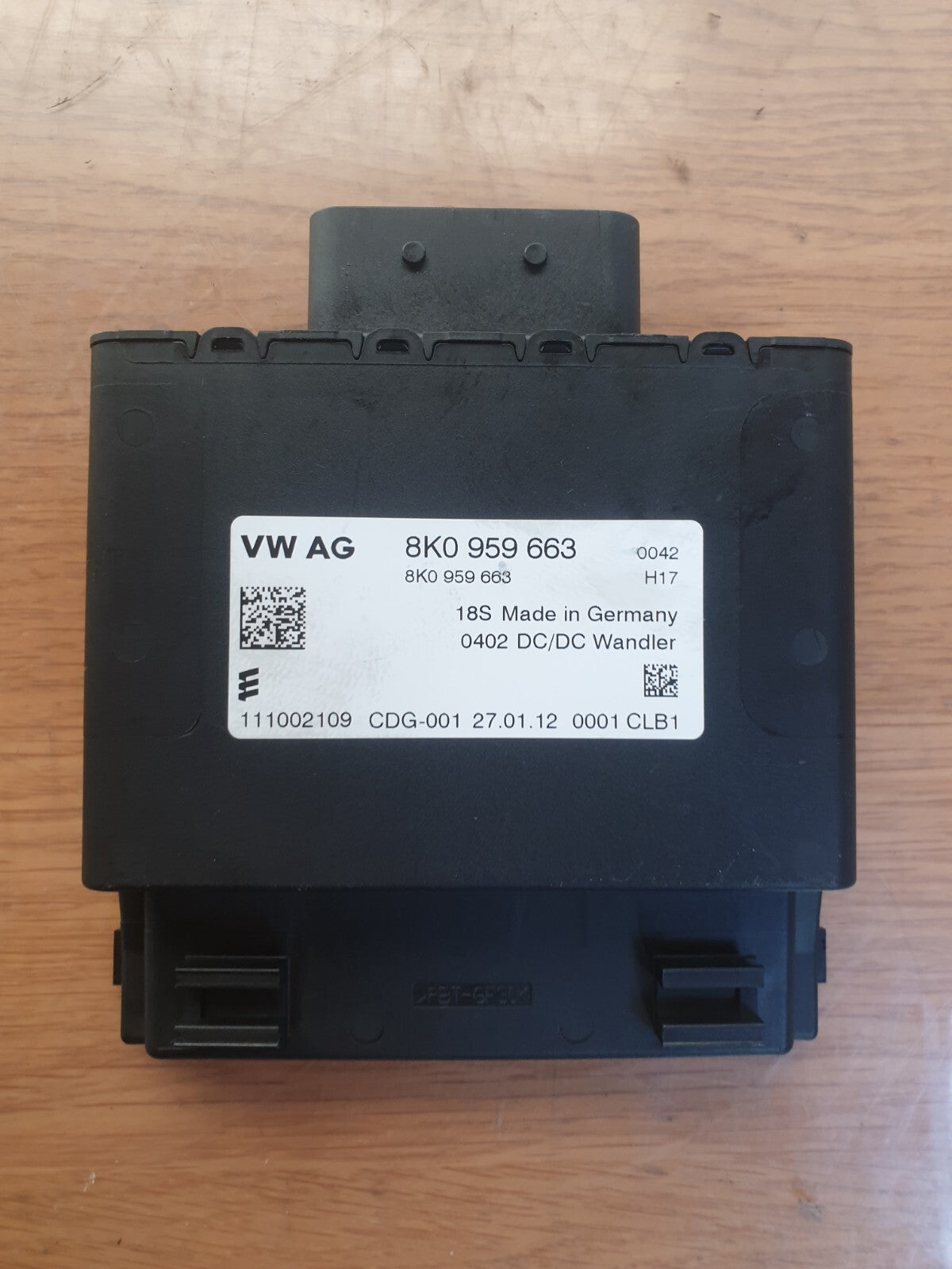 2012 AUDI A5 S LINE 2.0D VOLTAGE STABILIZER CONTROL MODULE 8K0959663 A218