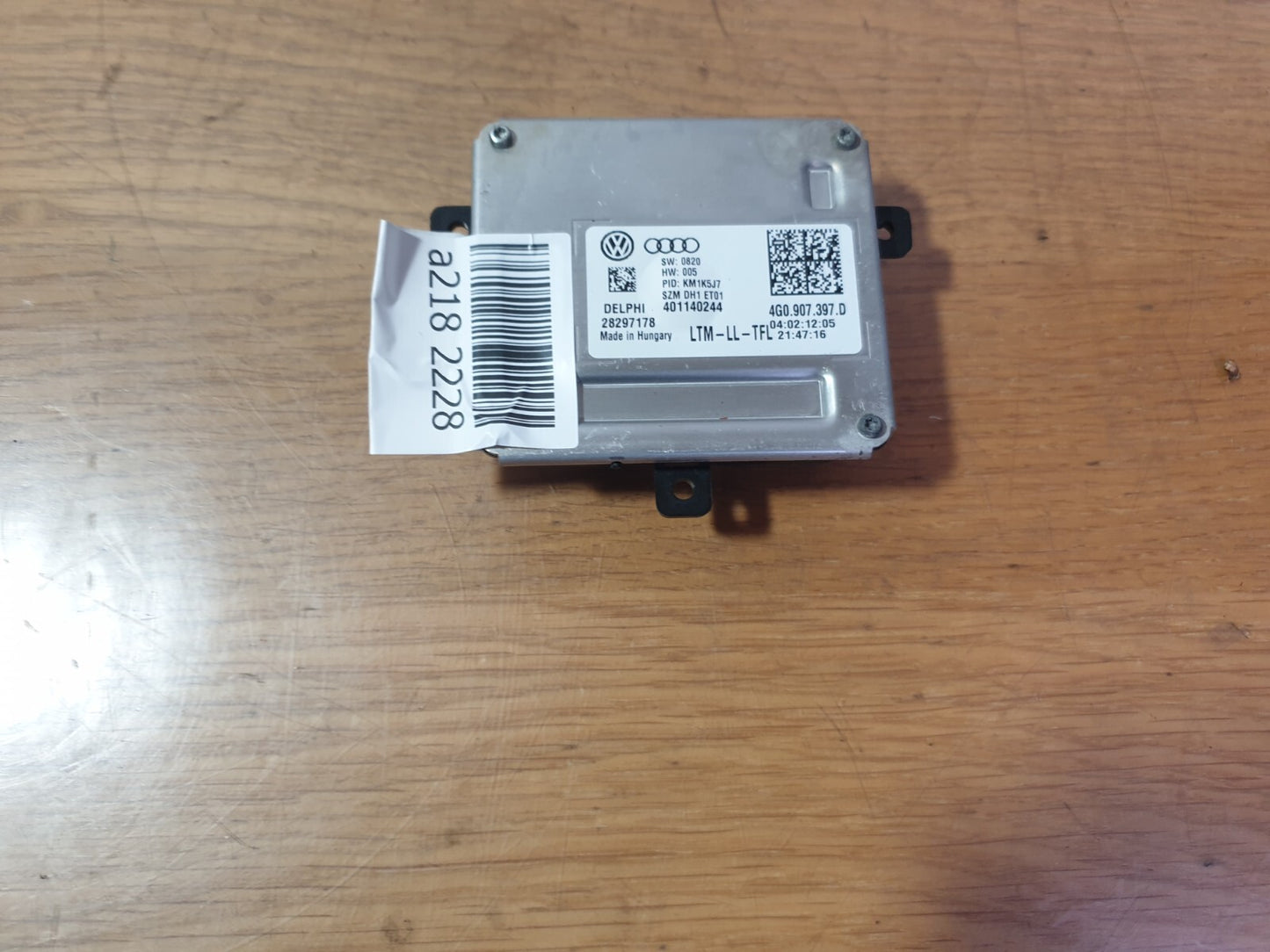 AUDI A5 CABRIO S LINE 2.0 DIESEL 2012 HEADLIGHT BALLAST CONTROL MODULE ECU A218