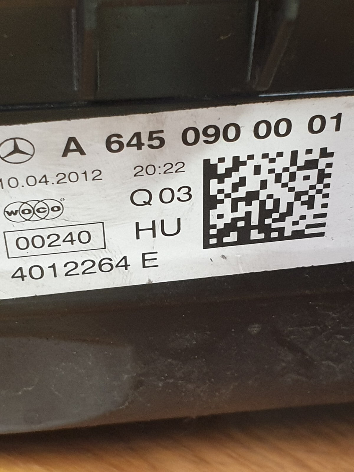 Mercedes B class W246 1.8 Diesel 2012 AIR FILTER BOX HOUSING A6450900001 A211