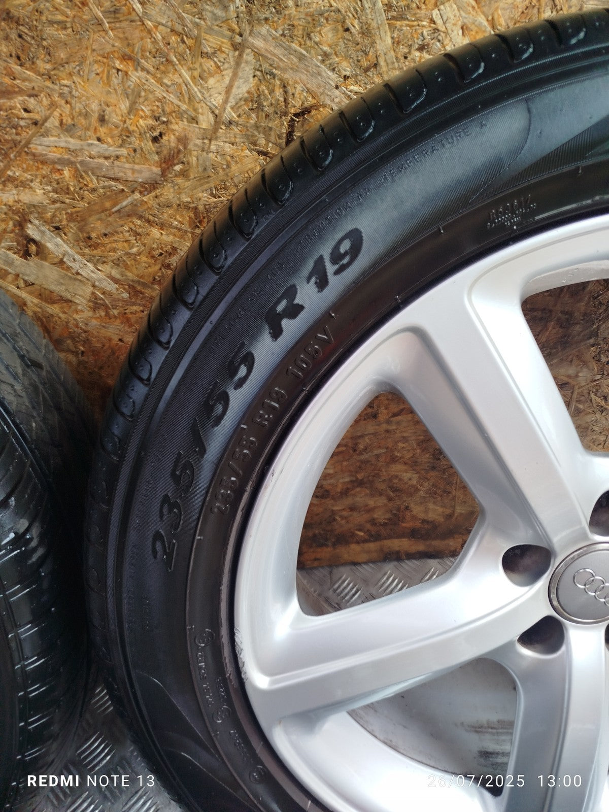 ✅AUDI Q5 S LINE 2.0 DIESEL 2012 ALLOY WHEEL WITH TYRE SET 235/55 R19 8R0601025