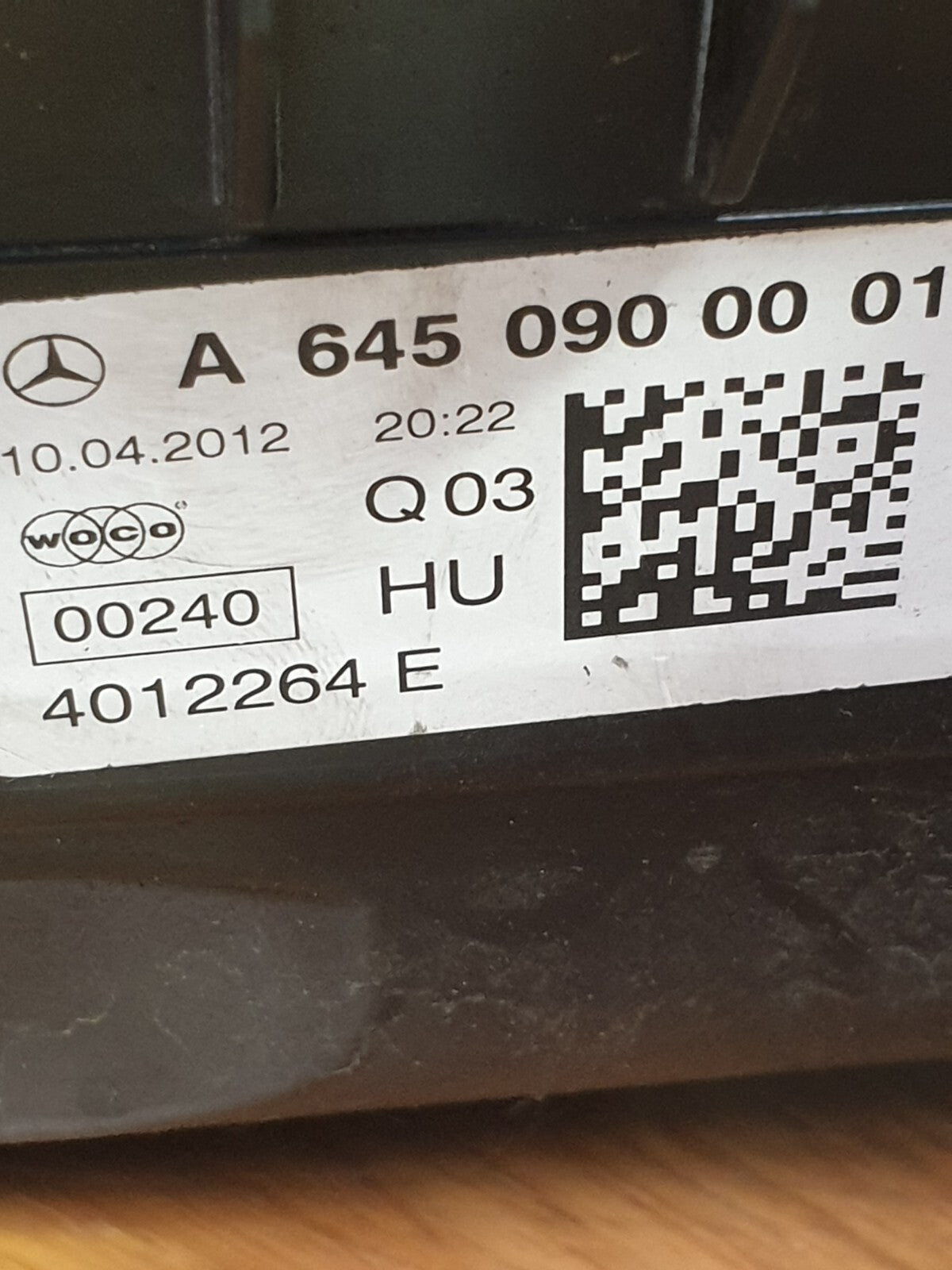 Mercedes B class W246 1.8 Diesel 2012 AIR FILTER BOX HOUSING A6450900001 A211