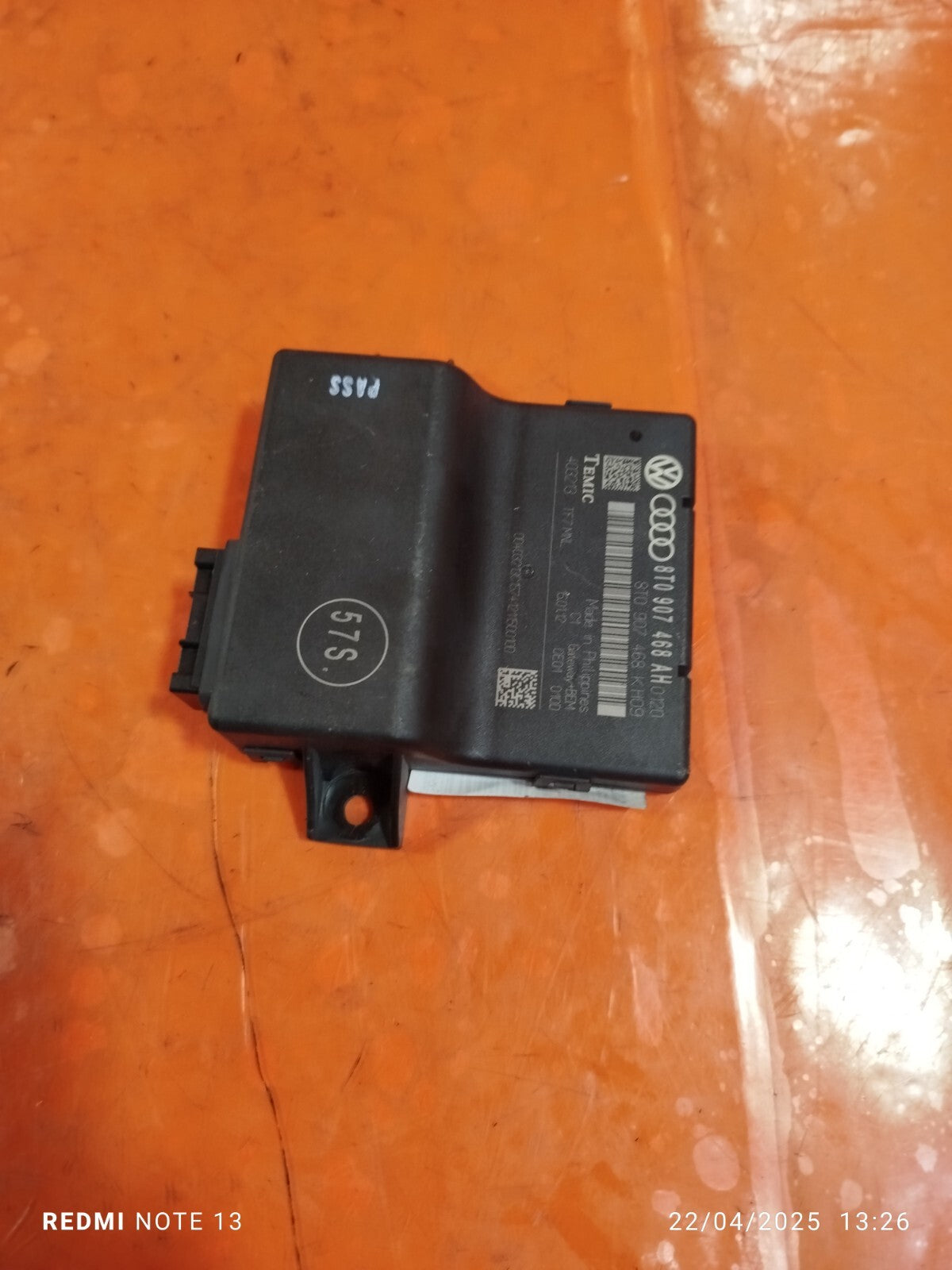✅AUDI Q5 S LINE 2.0 PETROL 2012 GATEWAY CONTROL MODULE 8T0907468AH Warranty A276