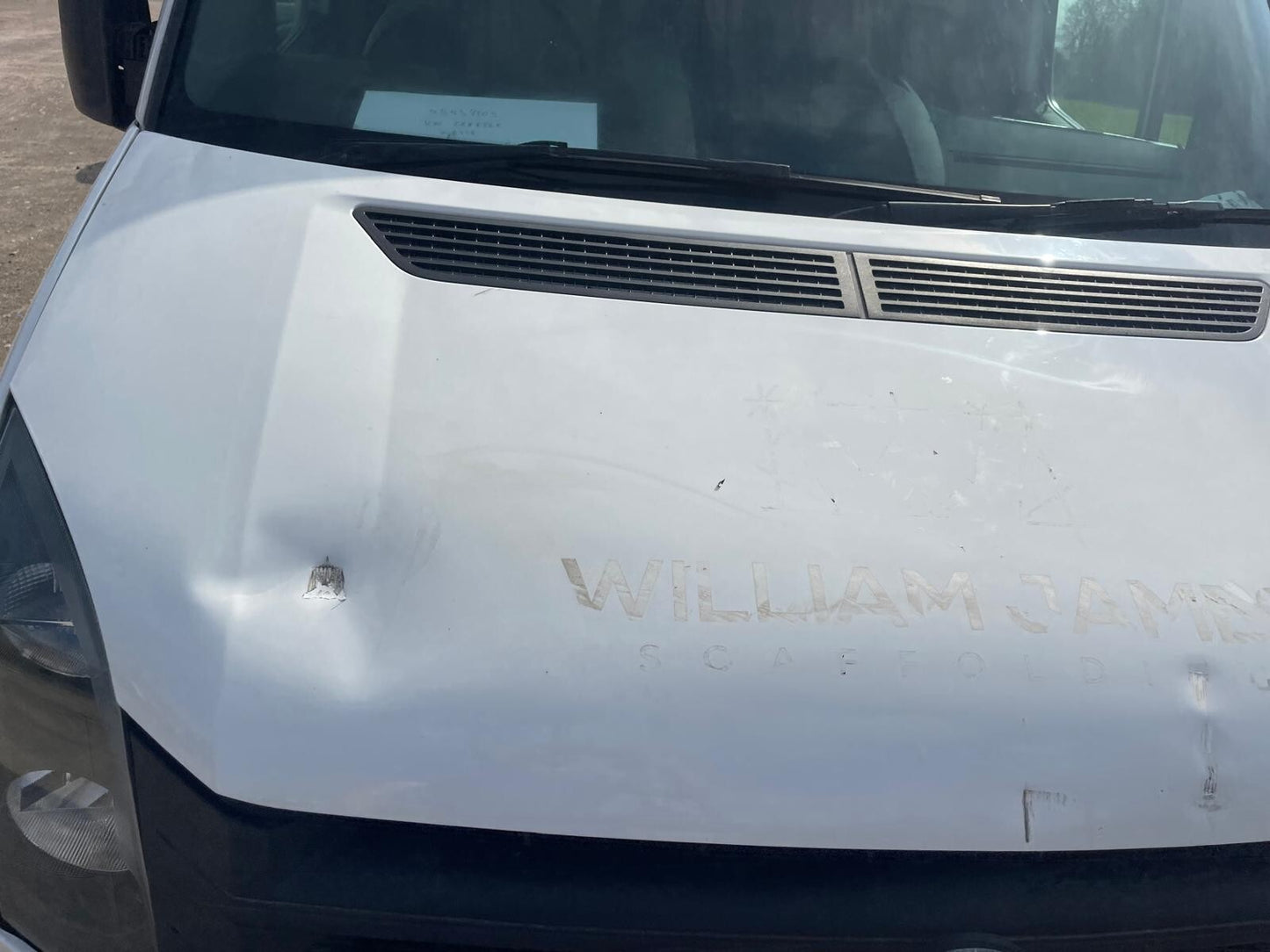 ✅VW CRAFTER CR35 2.0 DIESEL 2015 BONNET WHITE Dent A275