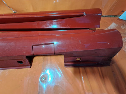✅12-18 MERCEDES A CLASS W176 SILL SIDE SKIRT PAIR RED A1766980054 + WARRANTY xAA