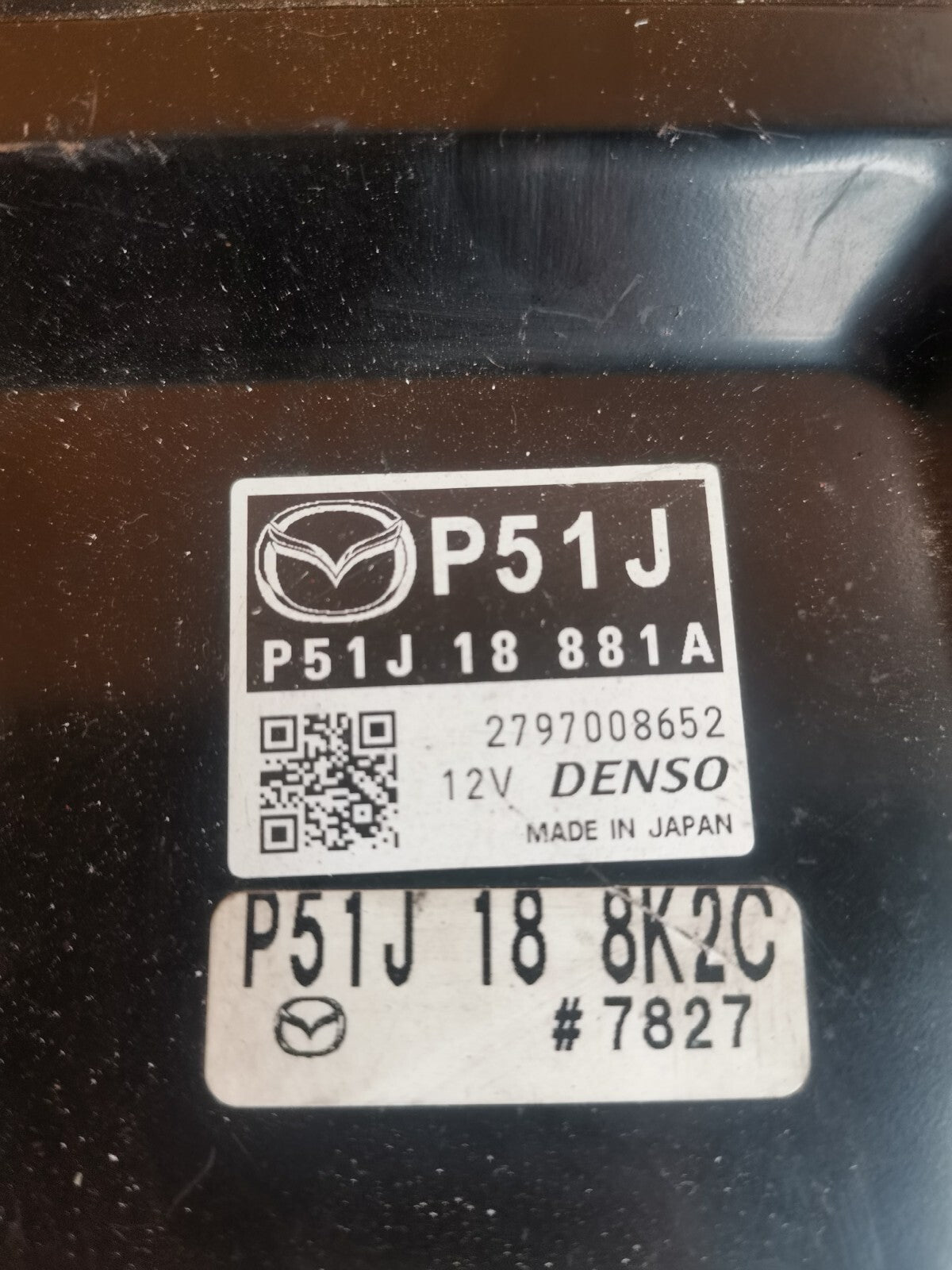 MAZDA 3 2.0 PETROL 2014-2015 ENGINE ECU 2797008652 P51J188K2C X00