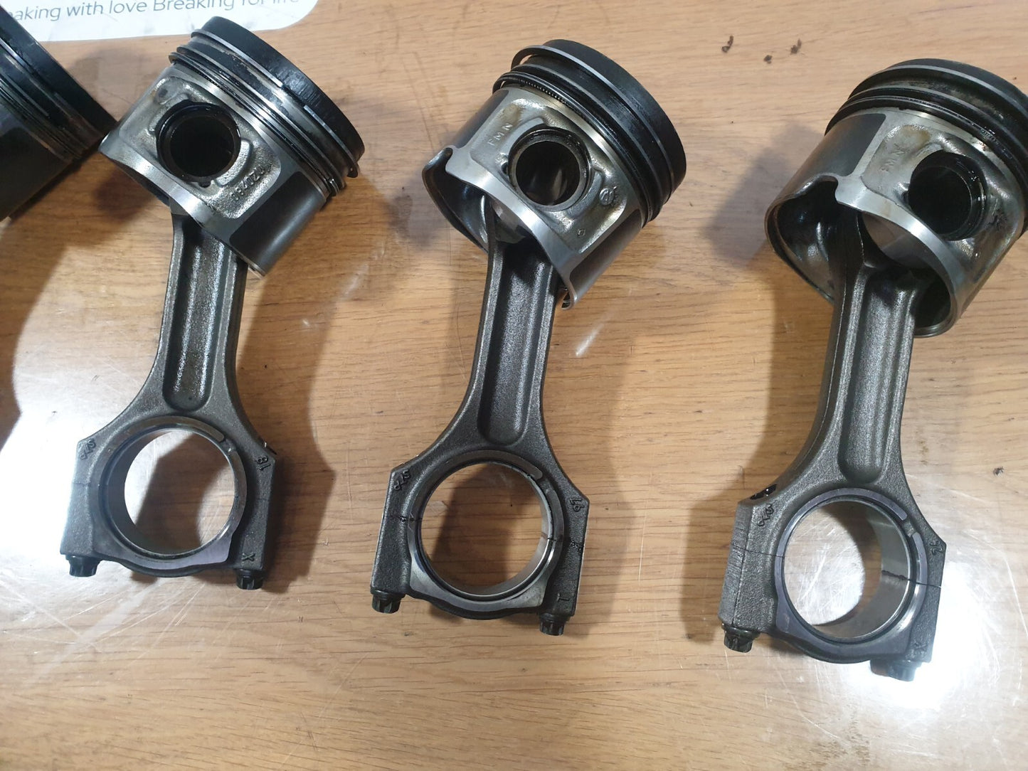 2010 BMW 5 SERIES F11 2.0D PISTON & CON ROD set of x4 0840ZU + WARRANTY A216