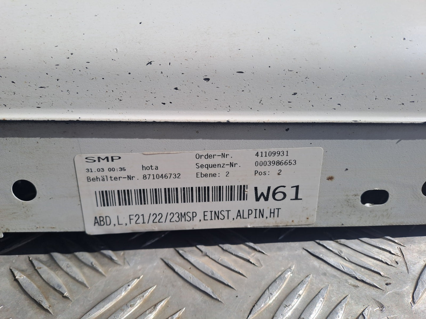 ✅BMW F21 118I M 1.6 PETROL 2015 SIDE SILL SKIRTS PAIR WHITE Warranty A298