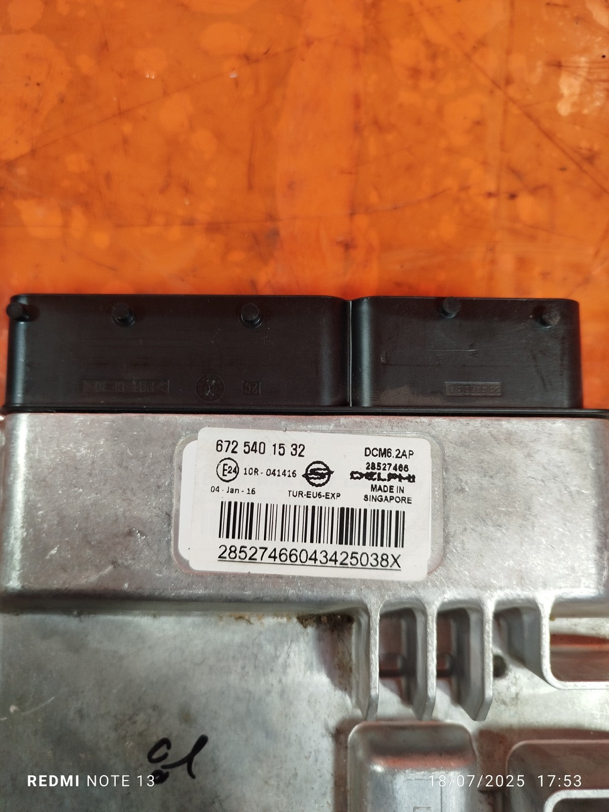 ✅SSANGYONG RODIUS TURISMO 2.2 DIESEL 2017 ENGINE CONTROL MODULE ECU 6725401532