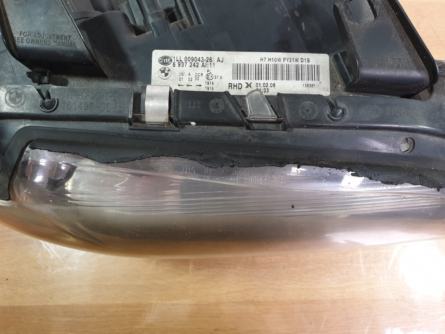 2006 BMW 750Li E66 4.8P RIGHT DRIVER SIDE HEADLIGHT 6937242 + WARRANTY A208