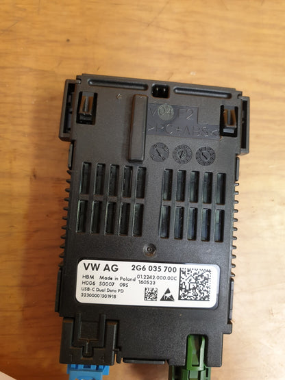 ✅2024 VW TAIGO R-LINE 1.0P DOUBLE USB PORT SOCKET CONNECTOR 2G6035700 + WARRANTY