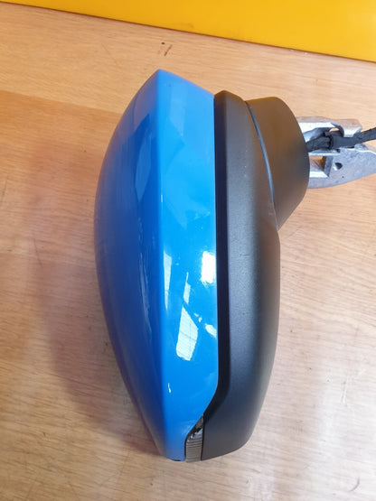 ✅AUDI A3 S LINE 1.4 PETROL 2021 FRONT RIGHT POWER FOLD WING MIRROR BLUE A046729