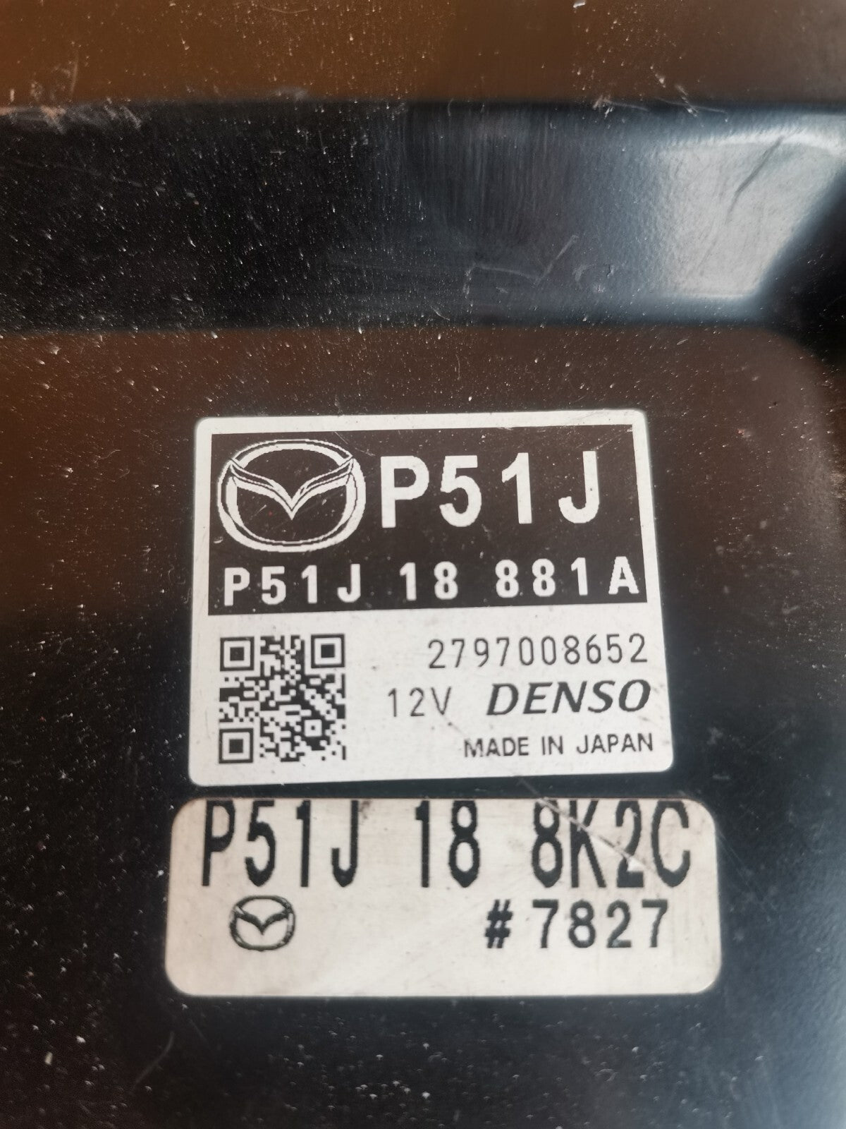MAZDA 3 2.0 PETROL 2014-2015 ENGINE ECU 2797008652 P51J188K2C X00