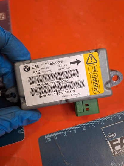 ✅2008 BMW 7 SERIES E66 FRONT LEFT DOOR AIRBAG SENSOR MODULE 6970906 + WARRANTY