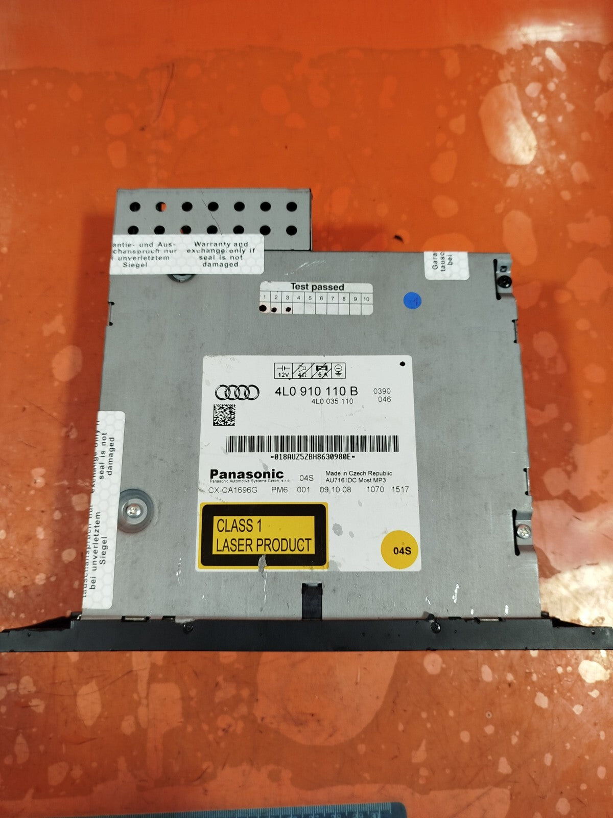 ✅AUDI Q7 S LINE QUATTRO 3.0 DIESEL 2009 RADIO CD STEREO HEAD UNIT 4L0910110B