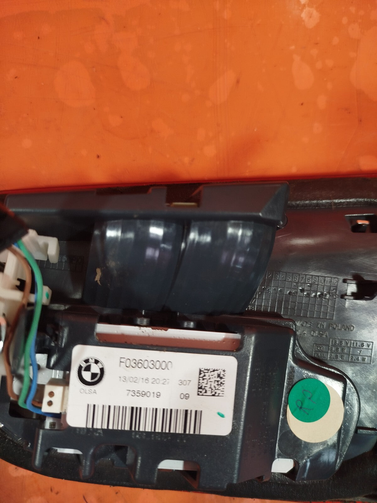 ✅BMW 118D F20 2.0 D 2016 REAR RIGHT TAIL LIGHT INNER 7359019 Warranty A122