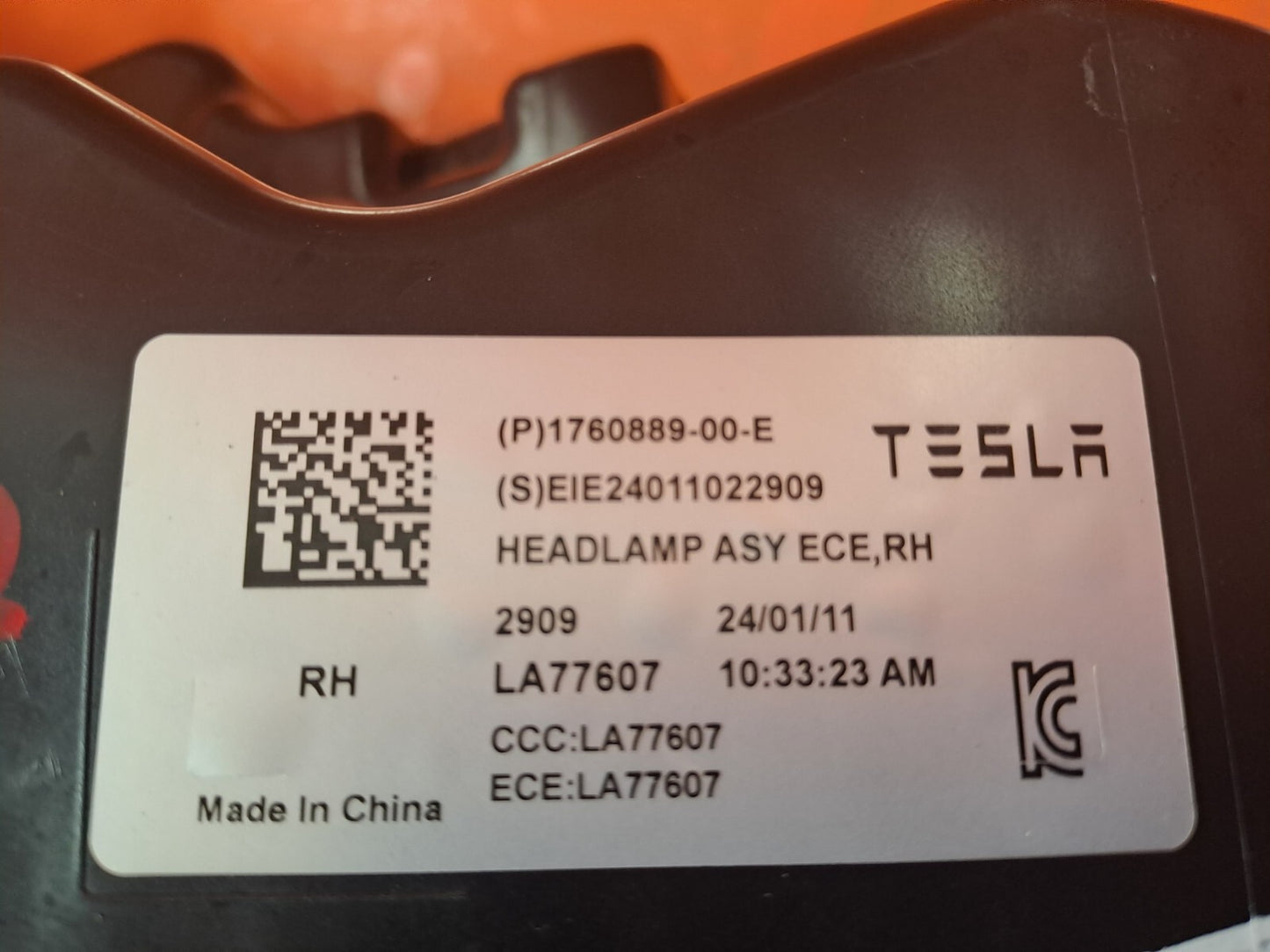 Tesla Model 3 Long 2024 Front Right LED Headlight 1760889-00-E Warranty A207