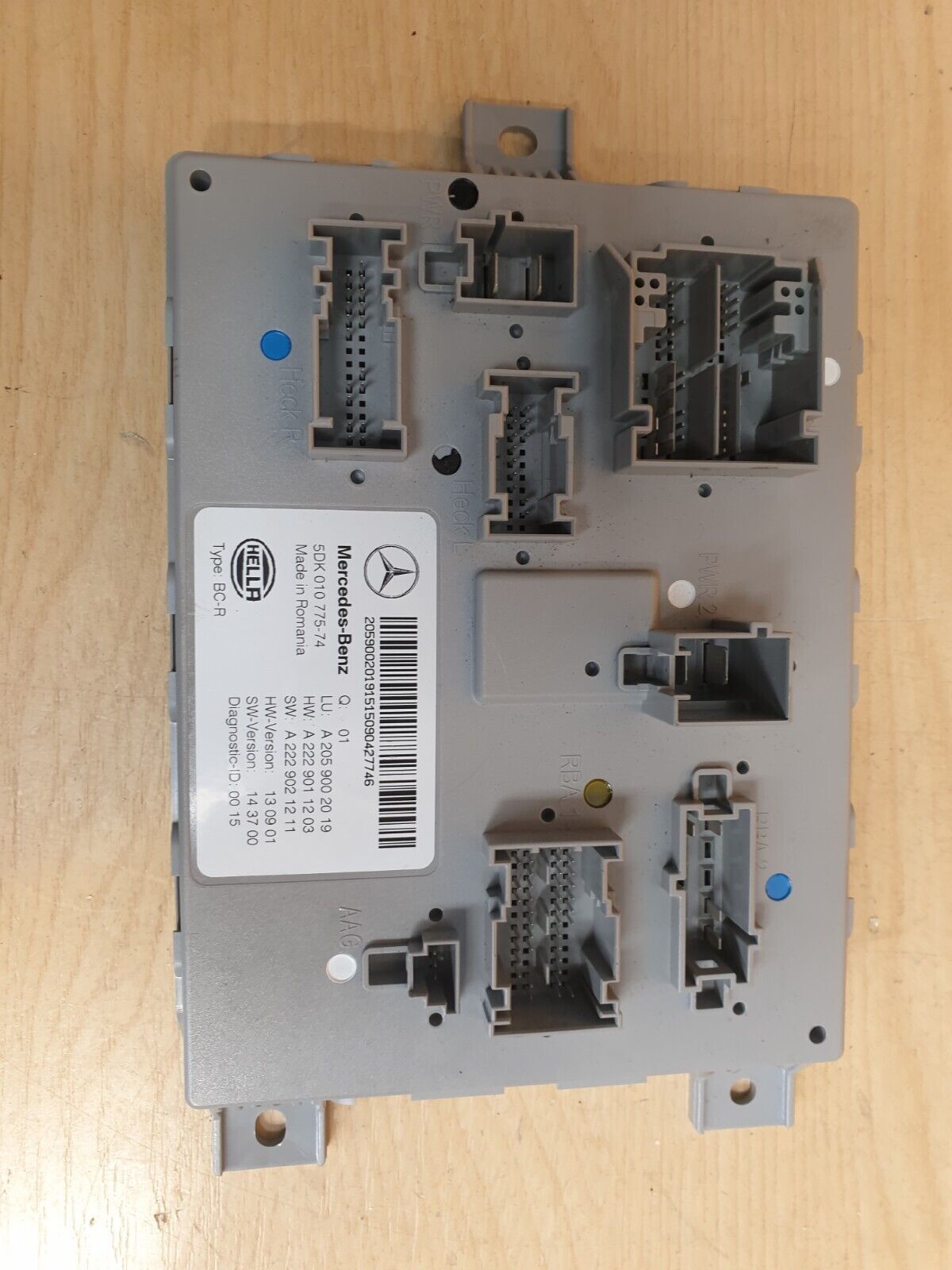 2015 MERCEDES C200 W205 2.0 PETROL SAM CONTROL MODULE A2059002019 A048