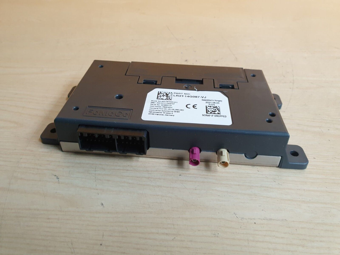✅2021 FORD TRANSIT CUSTOM 2.0D BLUETOOTH CONTROL MODULE ECU LR3T-14G087-VJ A066
