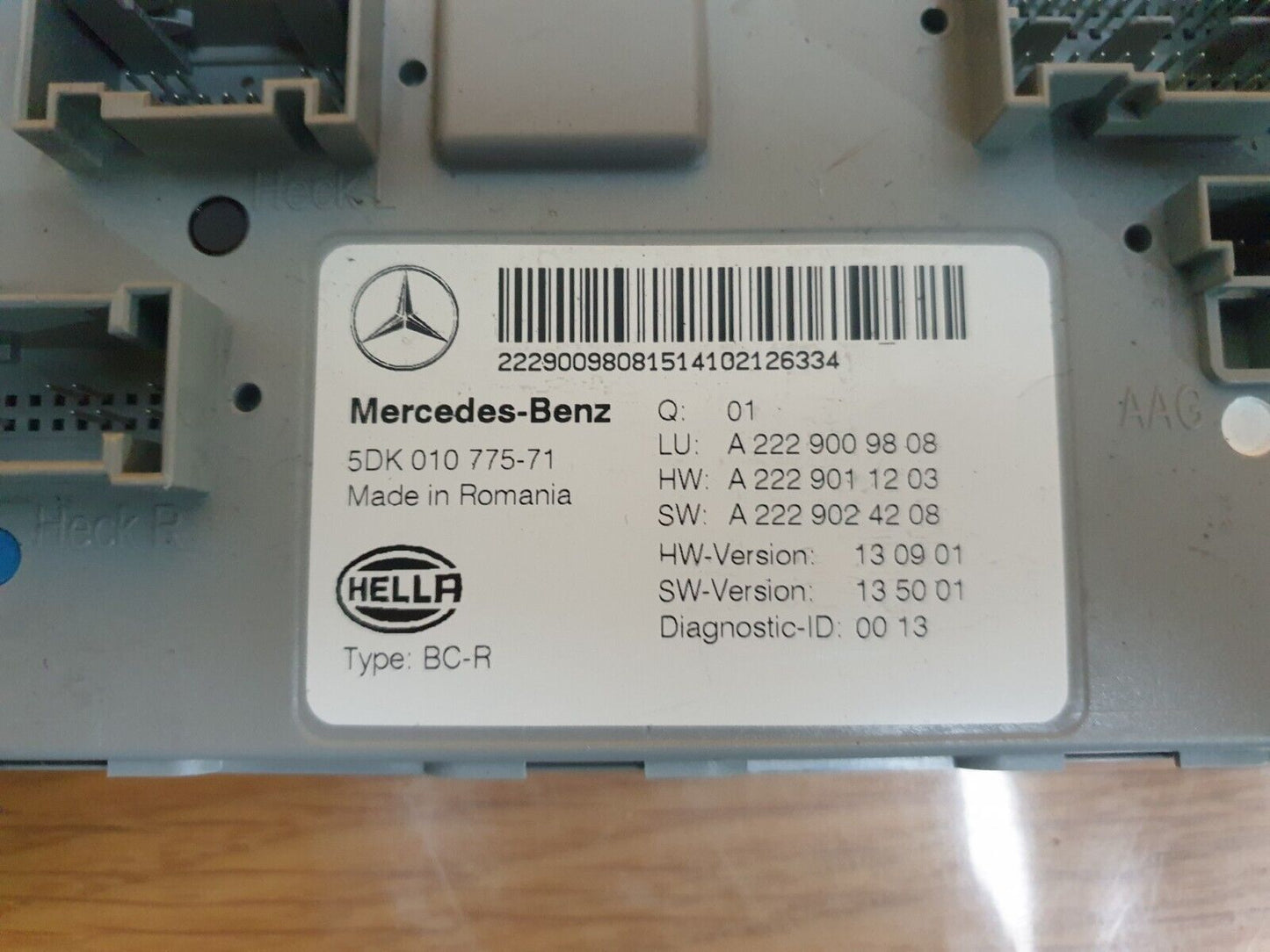 ✅2014 MERCEDES C CLASS W205 REAR SAM CONTOL MODULE ECU A2229009808 + WARRANTY